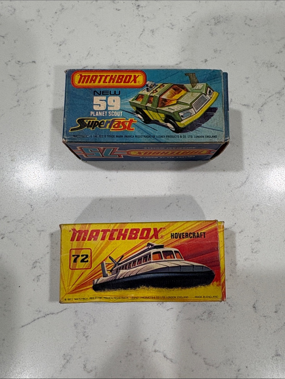 Vintage Matchbox Planet Scout & Hovercraft Twin Pack